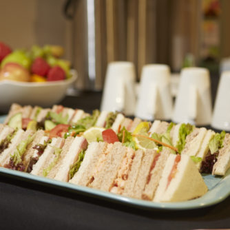 Sandwiches/refreshments in a meeting room at Mercure Sheffield Parkway Hotel