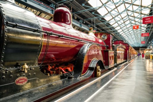 Train at The National Railway Museum in York.